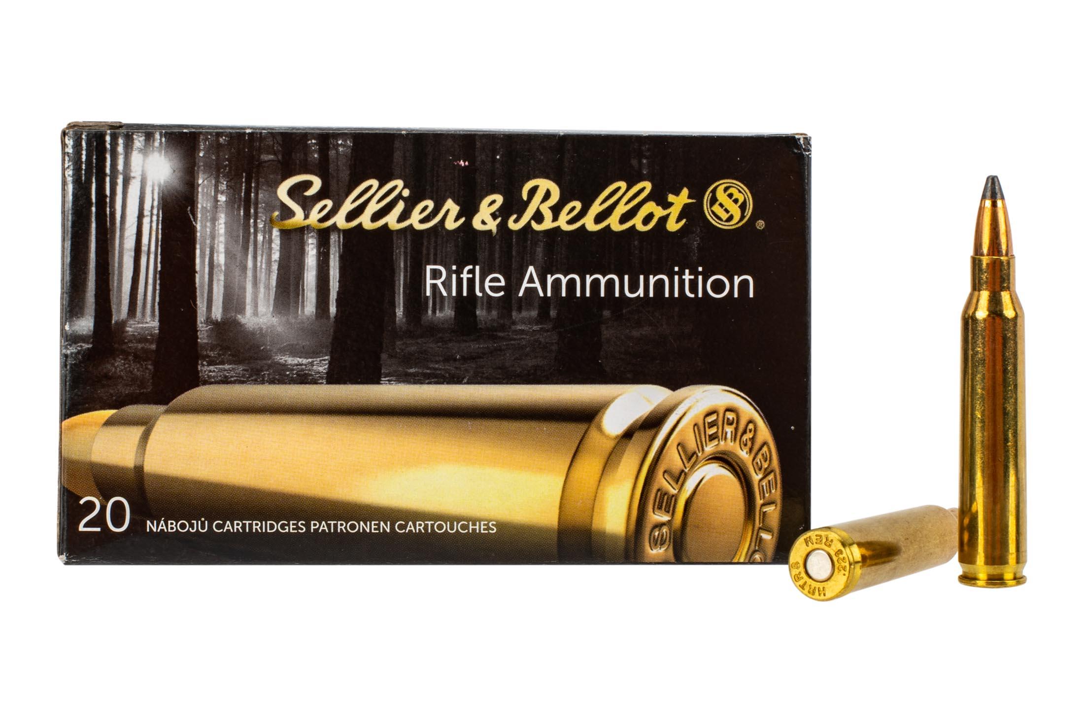 Sellier & Bellot 223 Remington 55gr Soft Point Ammo Box of 20 SB223B
